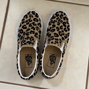 Vans Leopard print slip on shoes